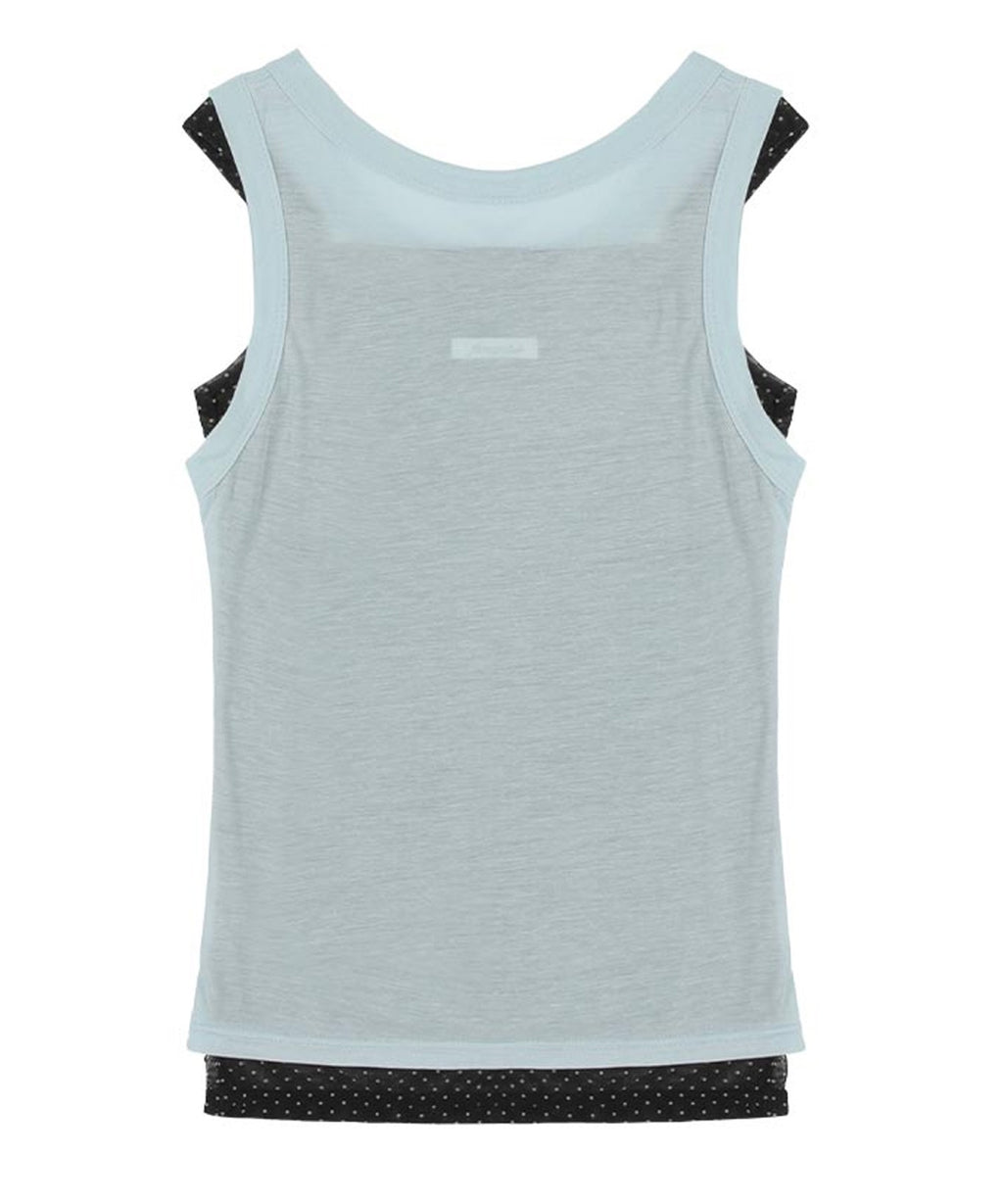 FANCY CLUB / 3-Way Dot Mesh Layered Sleeveless タンクトップ