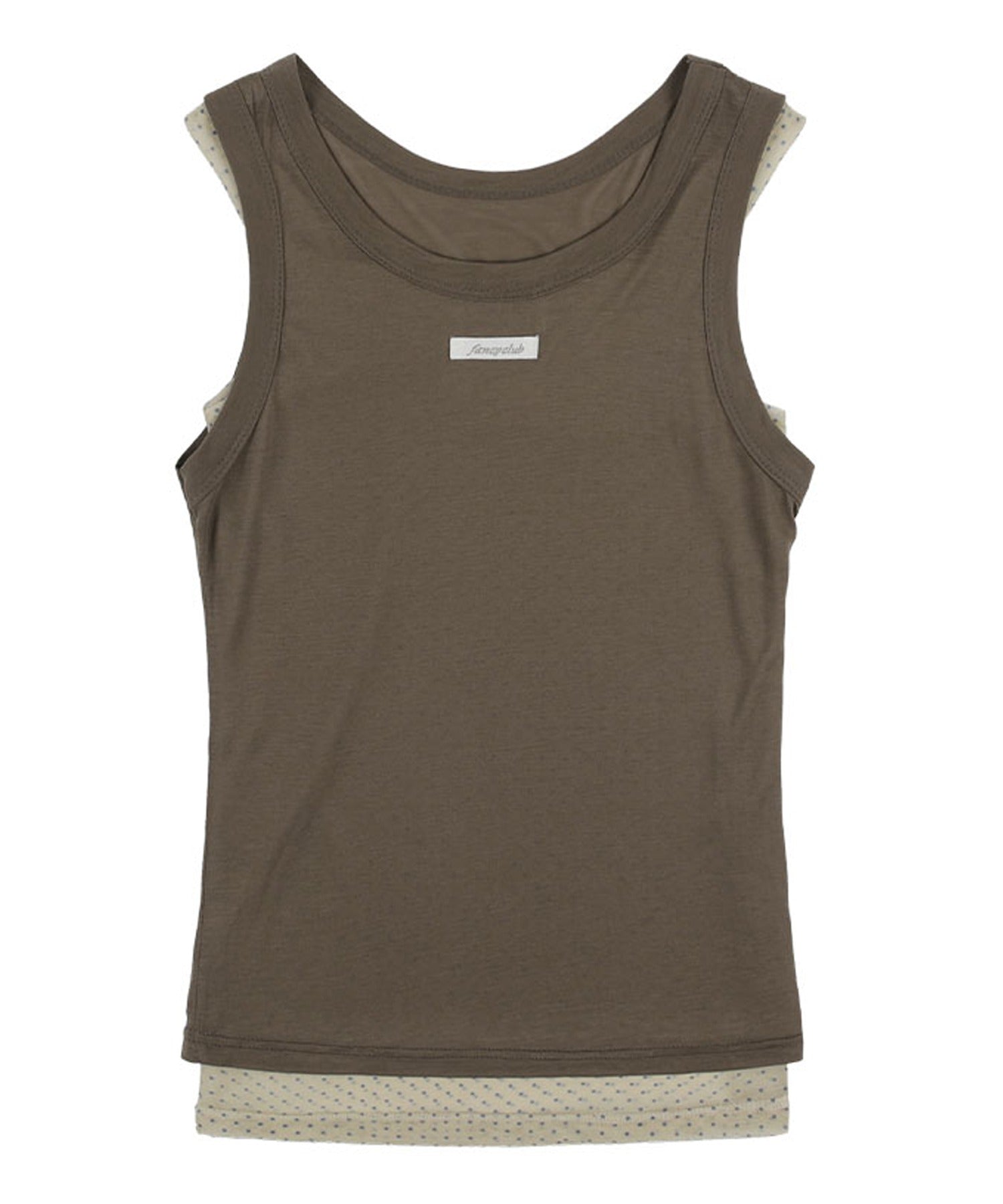 FANCY CLUB / 3-Way Dot Mesh Layered Sleeveless タンクトップ