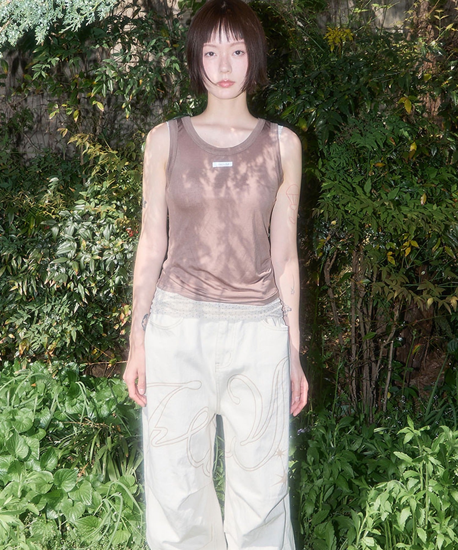 FANCY CLUB / 3-Way Dot Mesh Layered Sleeveless タンクトップ