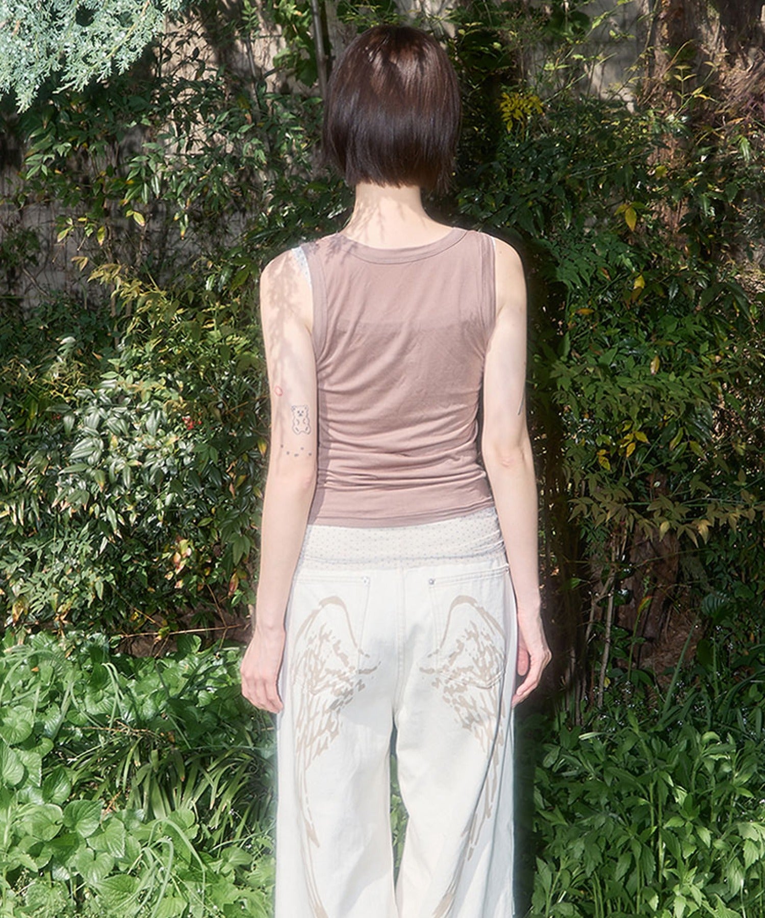 FANCY CLUB / 3-Way Dot Mesh Layered Sleeveless タンクトップ