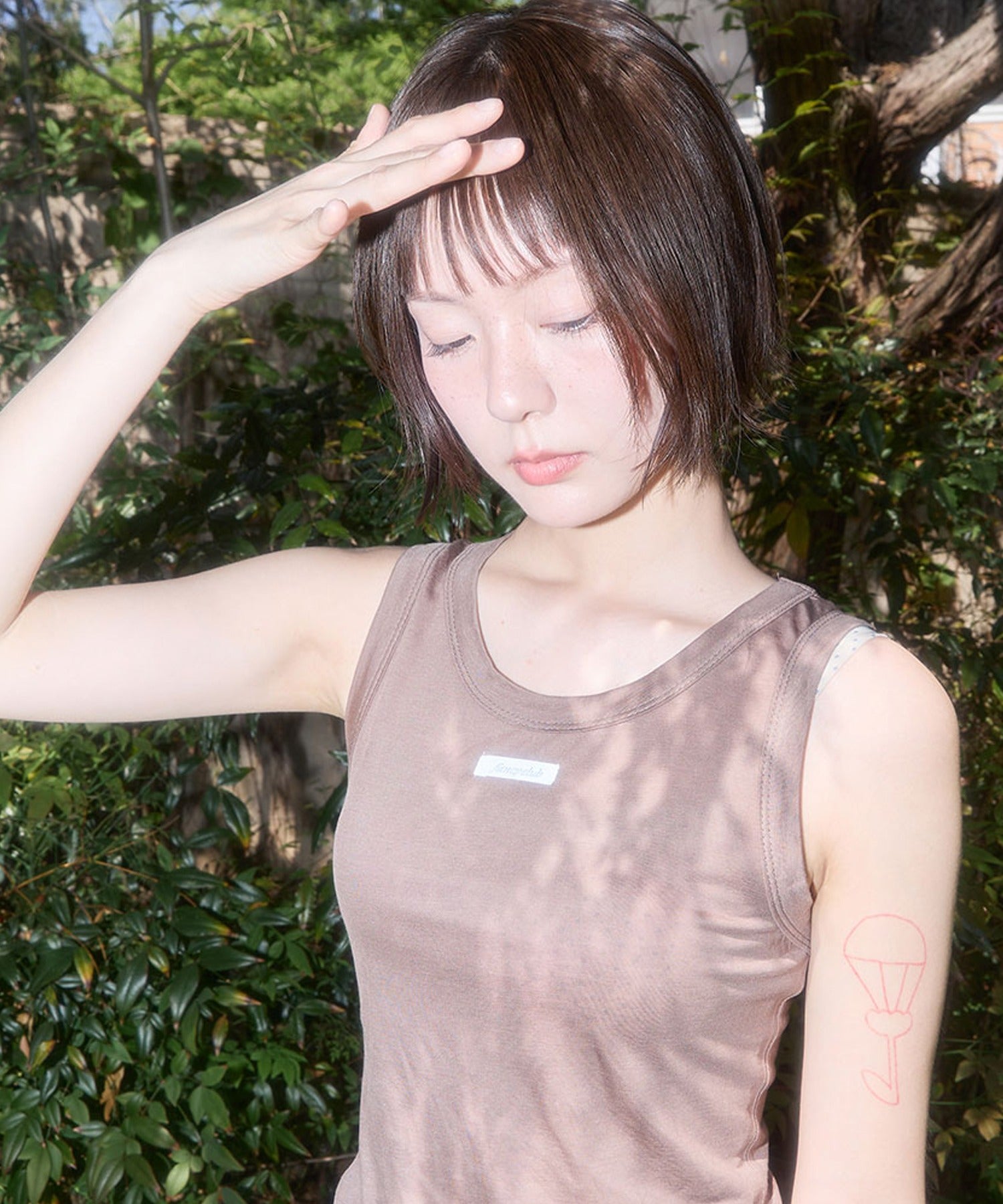 FANCY CLUB / 3-Way Dot Mesh Layered Sleeveless タンクトップ