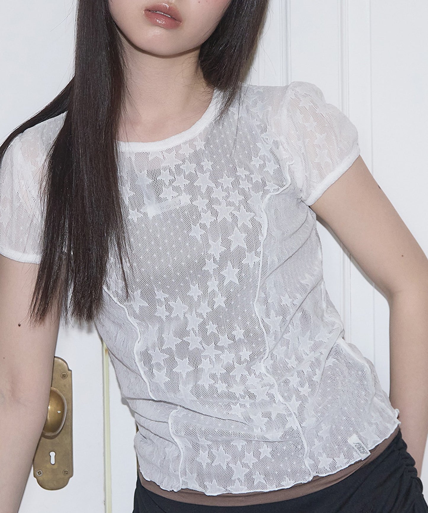 FANCY CLUB /  Wave Puff Lace Tee