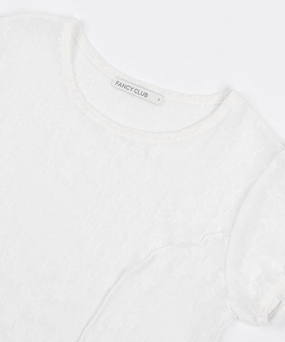 FANCY CLUB /  Wave Puff Lace Tee