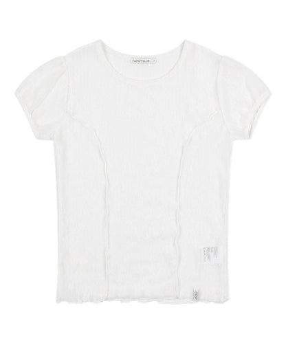 FANCY CLUB /  Wave Puff Lace Tee