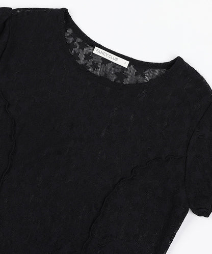 FANCY CLUB /  Wave Puff Lace Tee