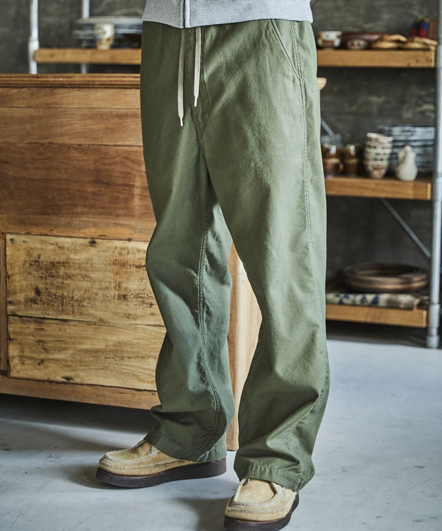 【予約】 orSlow / WIDE FIT NEW YORKER イージーパンツ