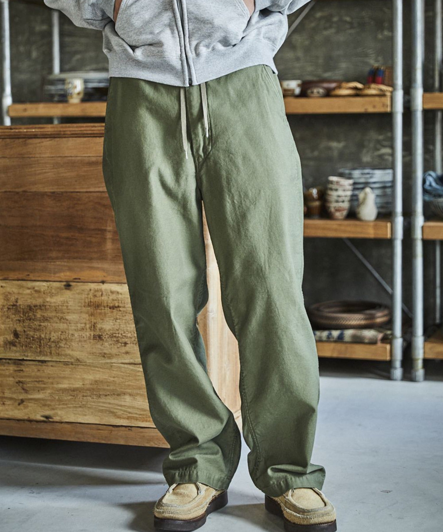 【予約】 orSlow / WIDE FIT NEW YORKER イージーパンツ