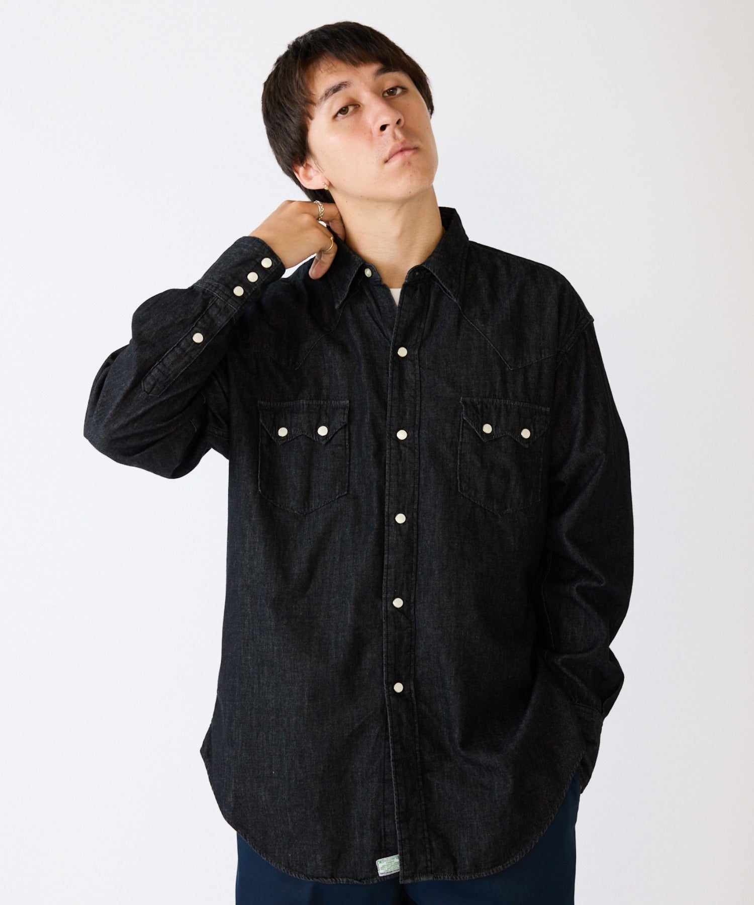 orSlow / BLACK DENIM WESTERN SHIRT ウエスタンシャツ