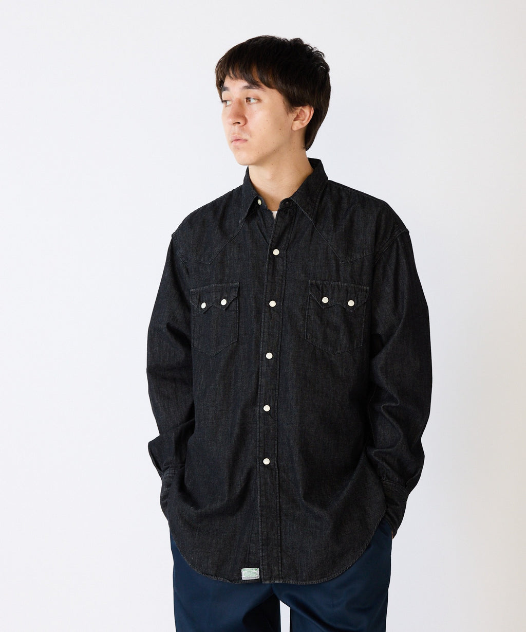 orSlow / BLACK DENIM WESTERN SHIRT ウエスタンシャツ