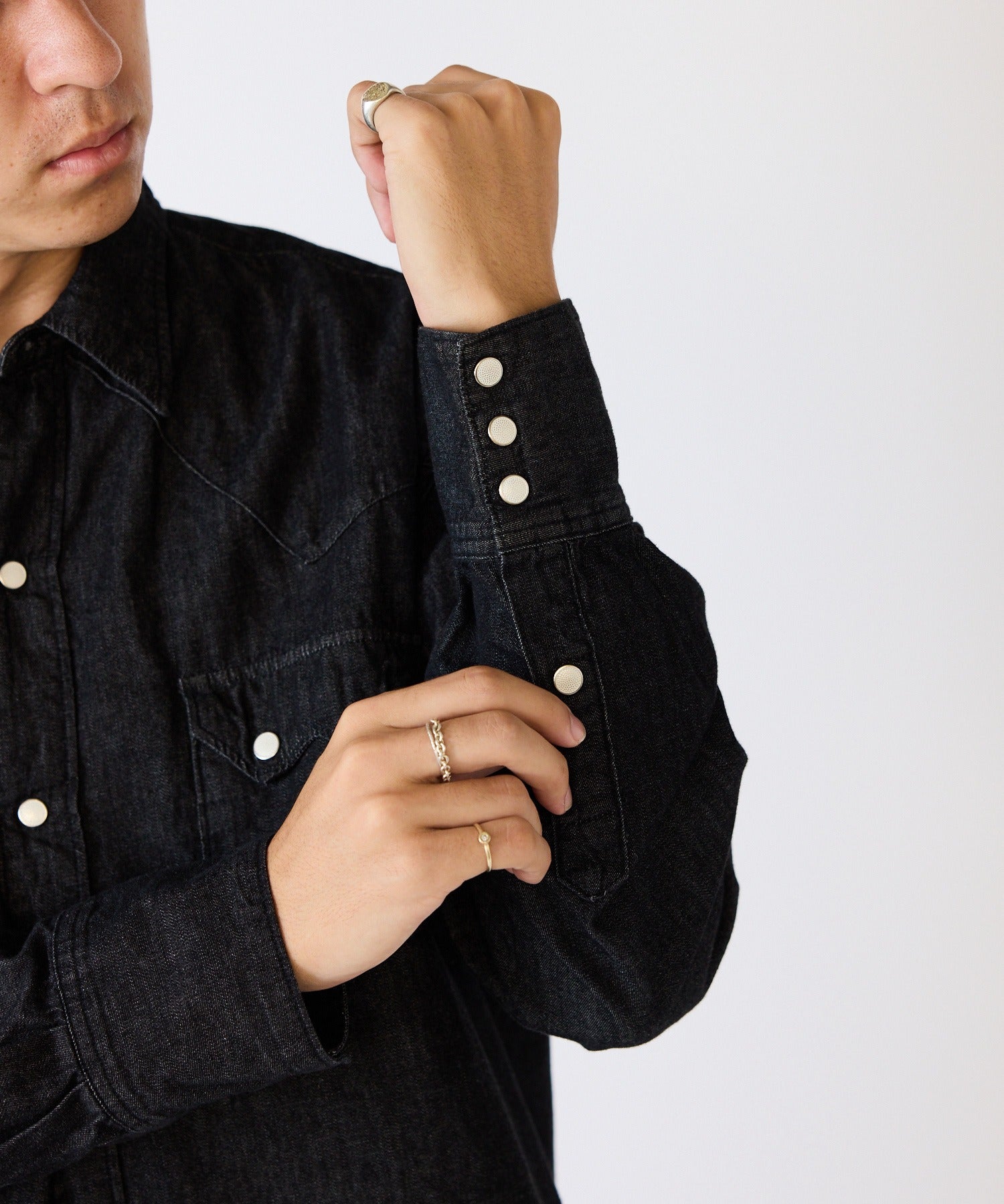 orSlow / BLACK DENIM WESTERN SHIRT ウエスタンシャツ