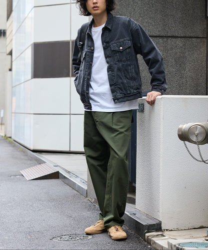 orSlow / ORGANIC COTTON FLANNEL CHECK LINING BLACK DENIM JACKET