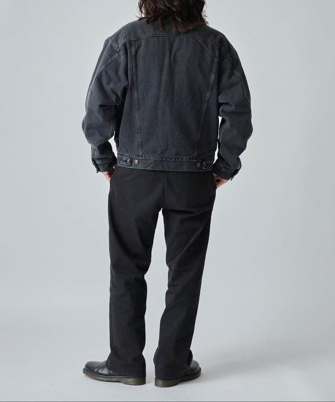 orSlow / ORGANIC COTTON FLANNEL CHECK LINING BLACK DENIM JACKET