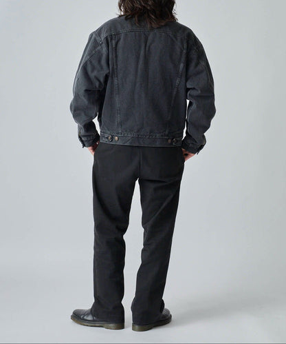 orSlow / ORGANIC COTTON FLANNEL CHECK LINING BLACK DENIM JACKET