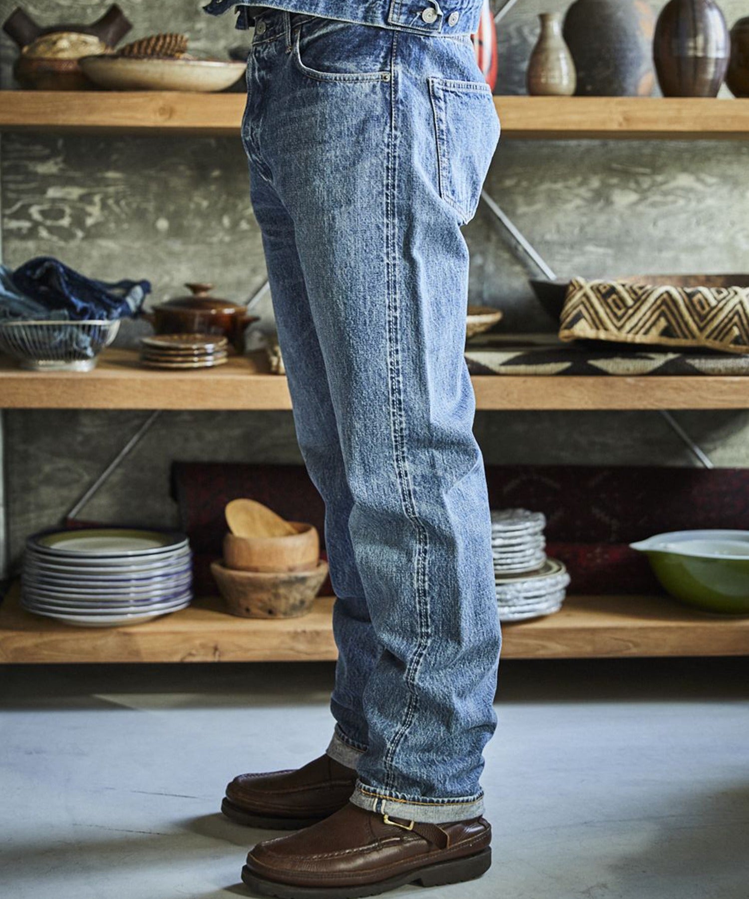 【予約】orSlow / 105 STANDARD SELVEDGE DENIM 2YEAR WASH デニムパンツ