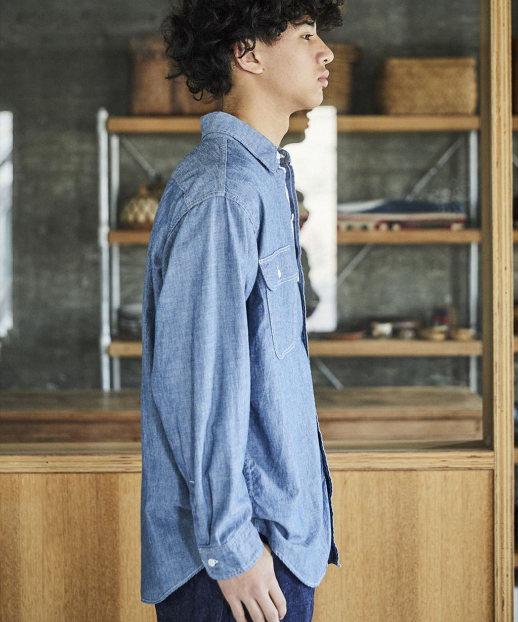 【予約】orSlow / CHAMBRAY WORK SHIRT