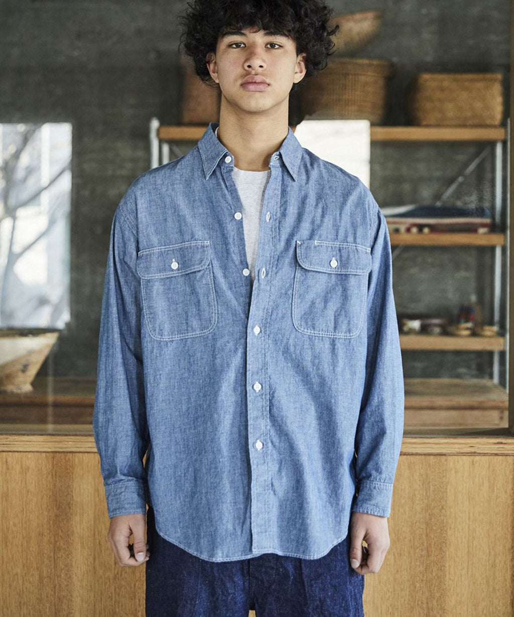 【予約】orSlow / CHAMBRAY WORK SHIRT