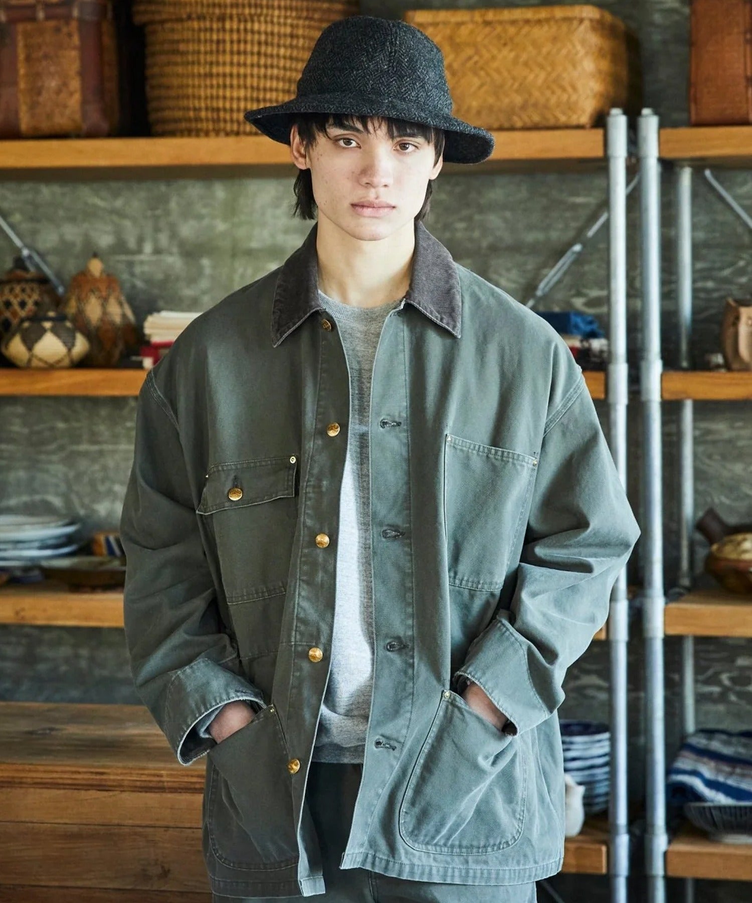 【予約】orSlow / RELAX FIT OXFORD COVERALL