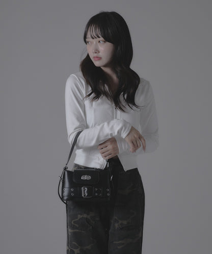 High neck zip-up tops