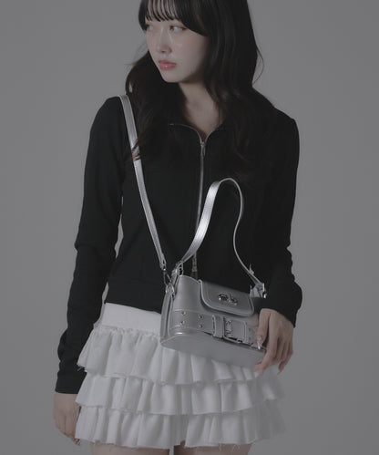 High neck zip-up tops