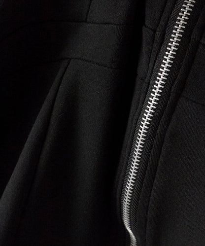 High neck zip-up tops