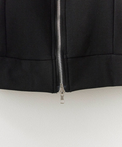 High neck zip-up tops