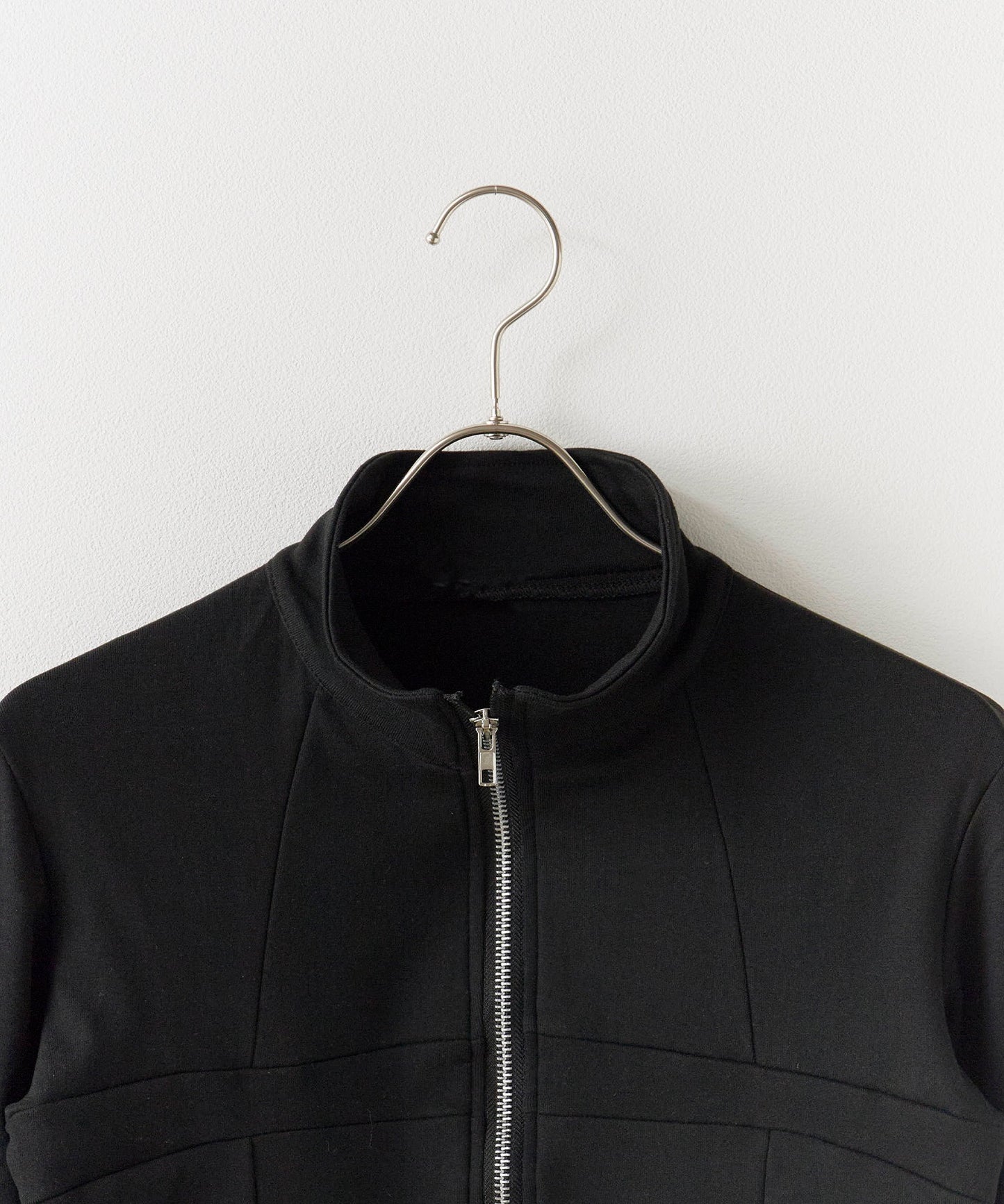 High neck zip-up tops