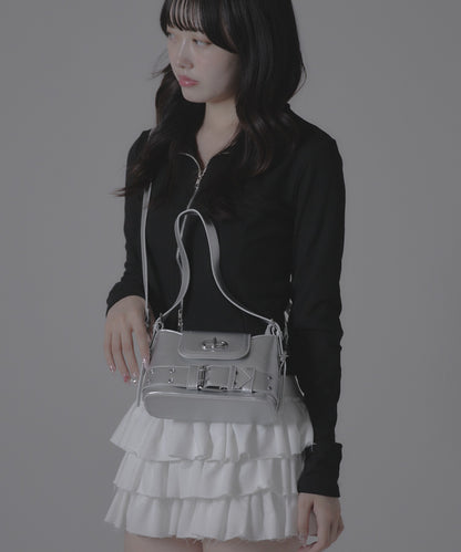 High neck zip-up tops