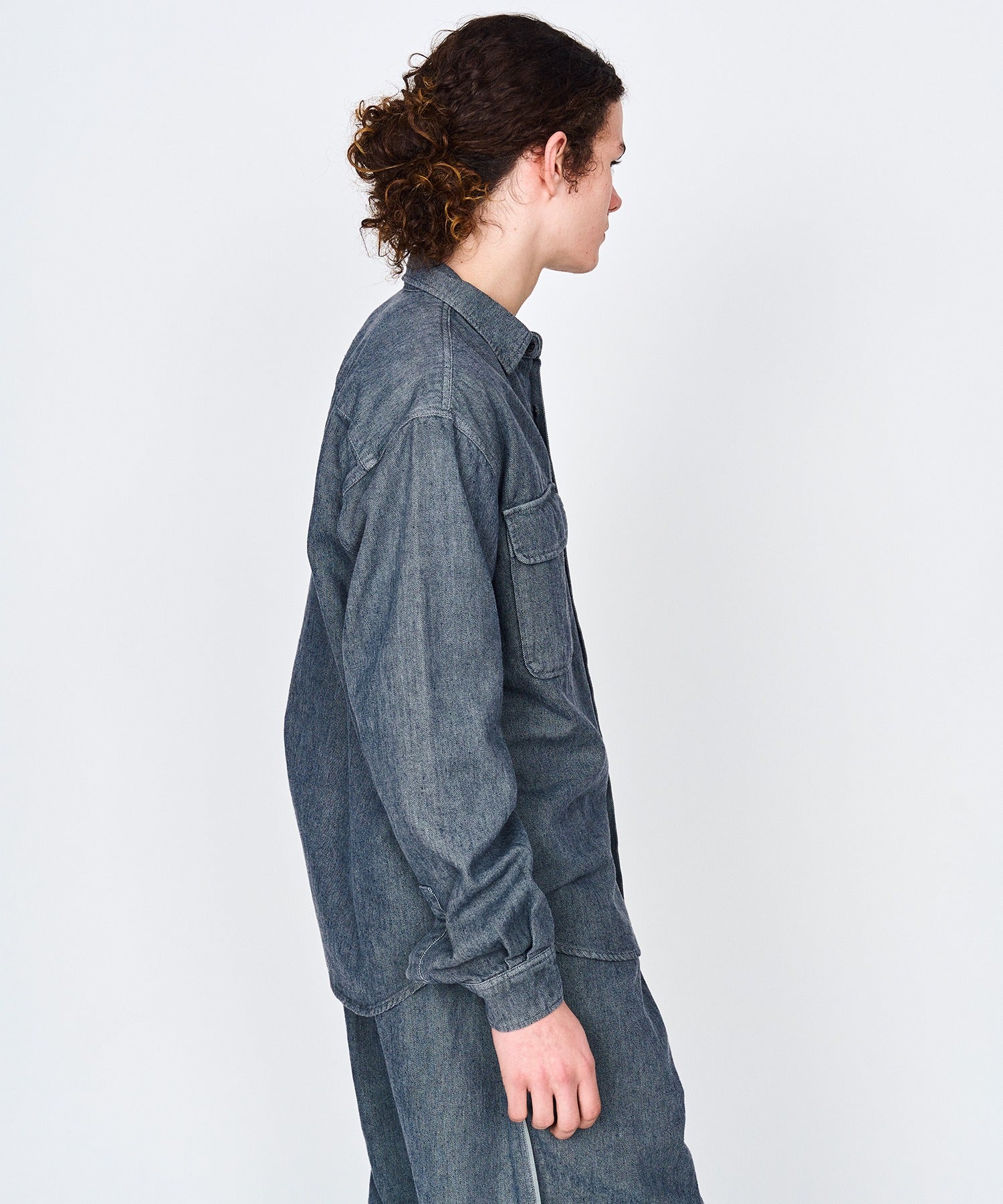 ROKX / INDIGO HEMP SHIRT L/S シャツ