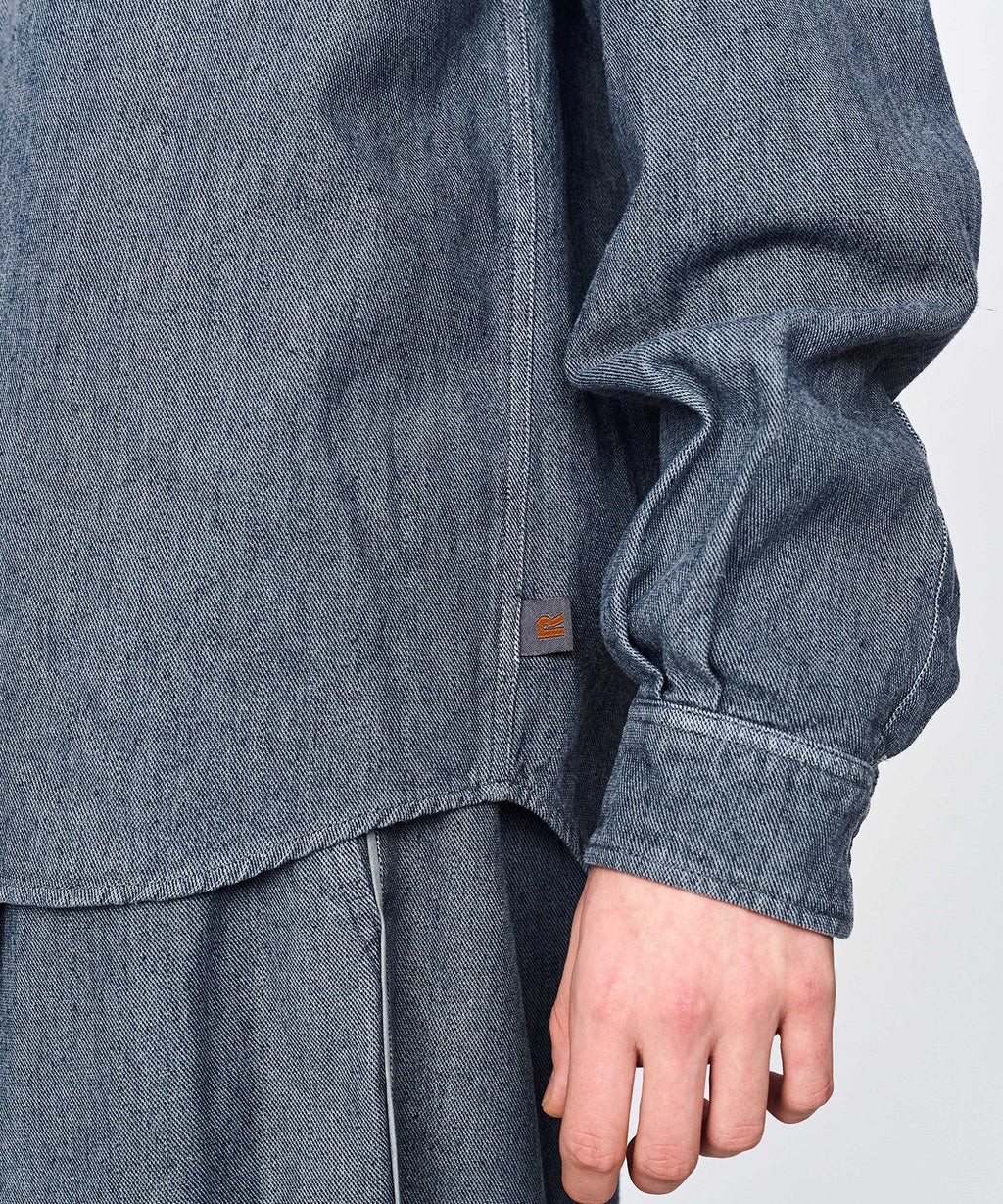 ROKX / INDIGO HEMP SHIRT L/S シャツ