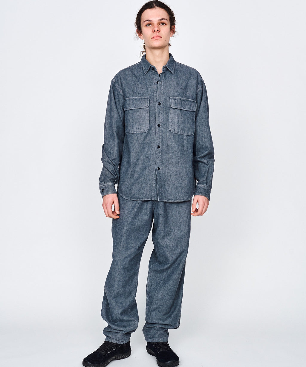 ROKX / INDIGO HEMP SHIRT L/S シャツ