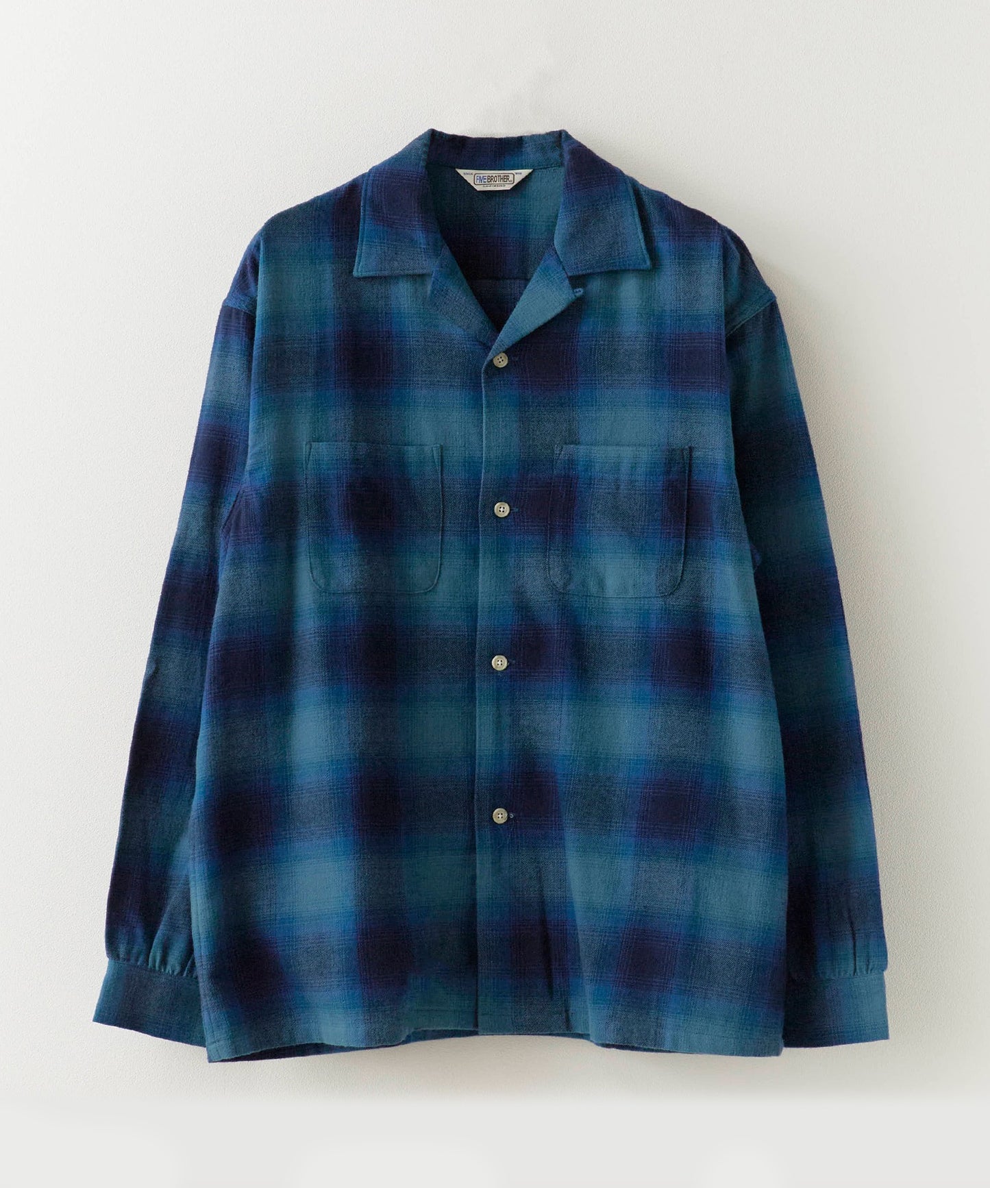 【予約】FIVE BROTHER / CHECK ONE-OP SHIRTS オープンカラーシャツ