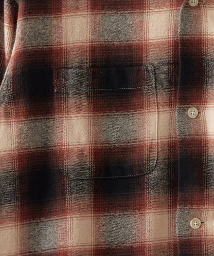 【予約】FIVE BROTHER / CHECK ONE-OP SHIRTS オープンカラーシャツ