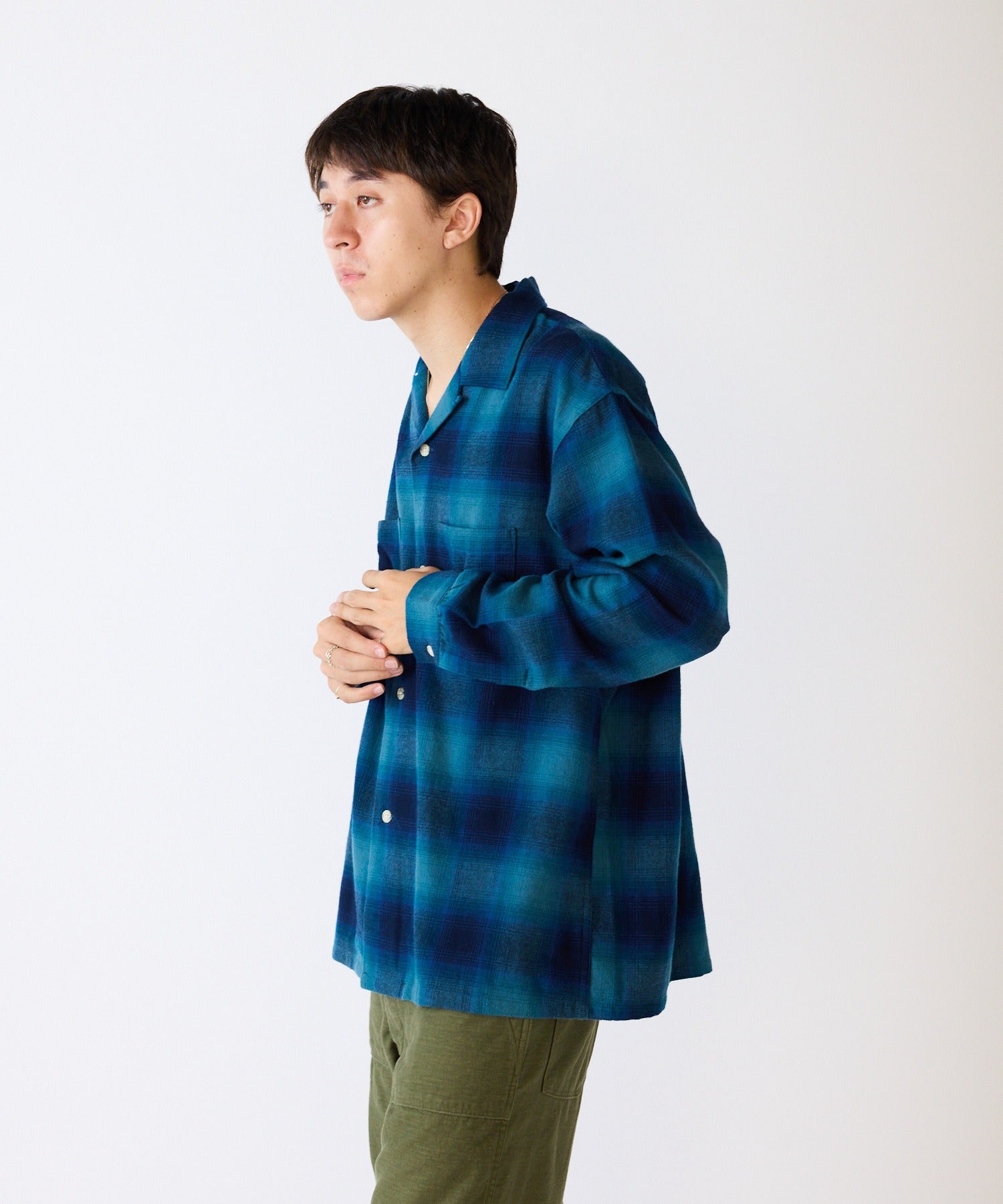 FIVE BROTHER / CHECK ONE-OP SHIRTS オープンカラーシャツ