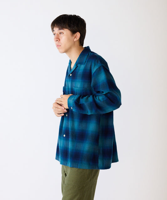 【予約】FIVE BROTHER / CHECK ONE-OP SHIRTS オープンカラーシャツ