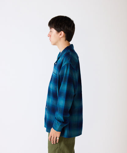 【予約】FIVE BROTHER / CHECK ONE-OP SHIRTS オープンカラーシャツ