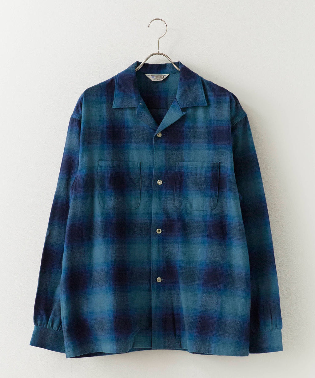 FIVE BROTHER / CHECK ONE-OP SHIRTS オープンカラーシャツ