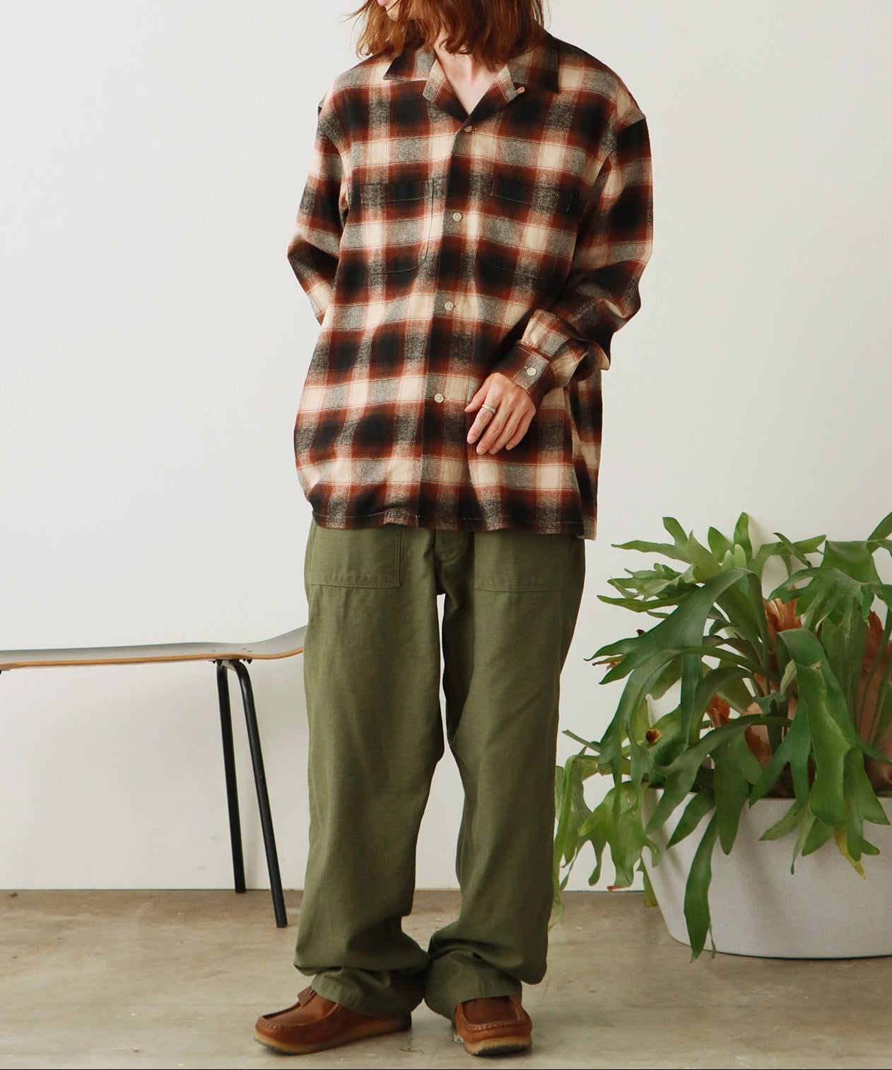 FIVE BROTHER / CHECK ONE-OP SHIRTS