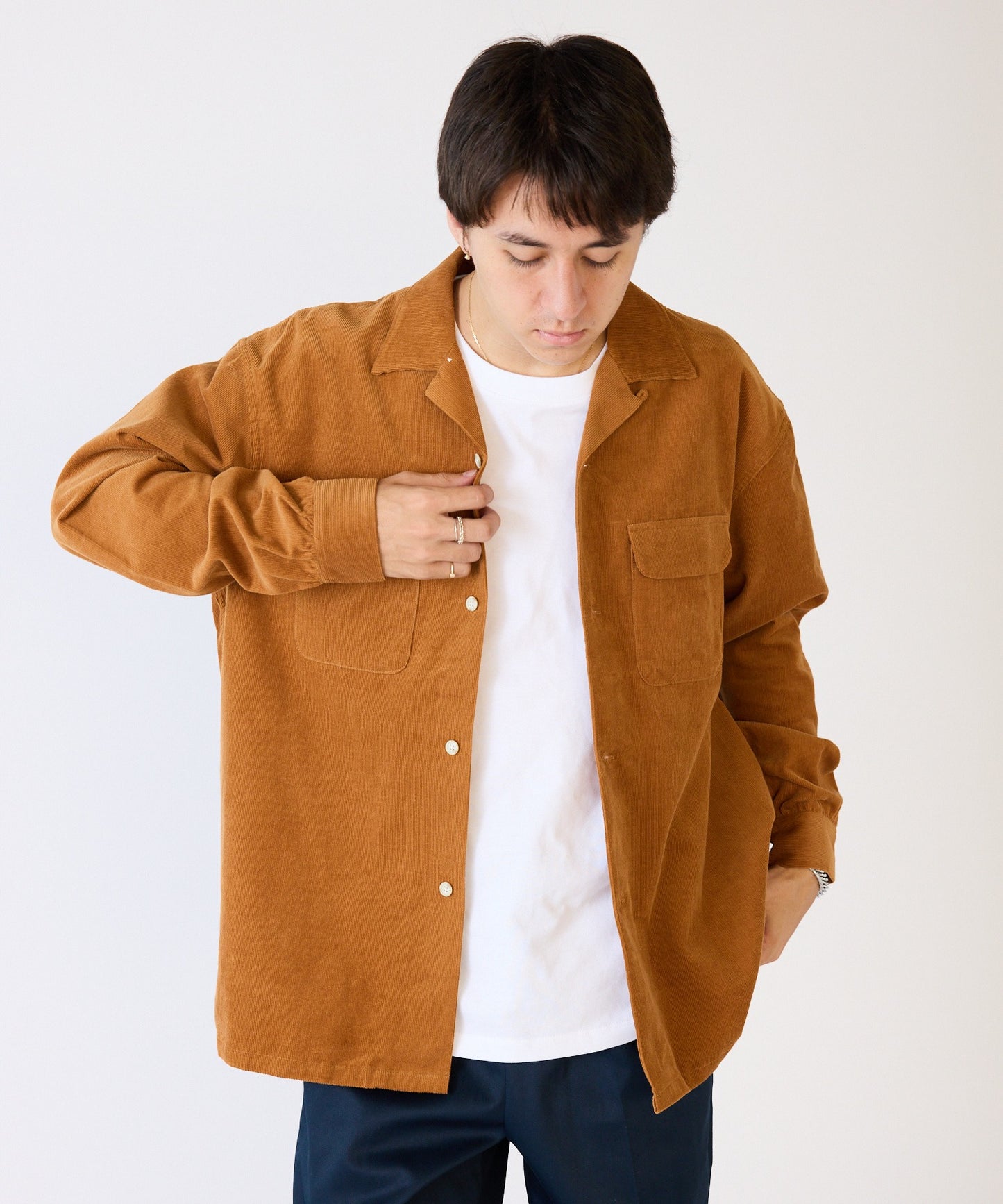 【予約】FIVE BROTHER / CORDUROY ONE-OP SHIRTS オープンカラーシャツ