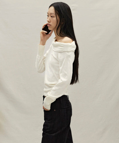anggae/アンゲ OFF SHOULDER PULLOVER オフショルダー