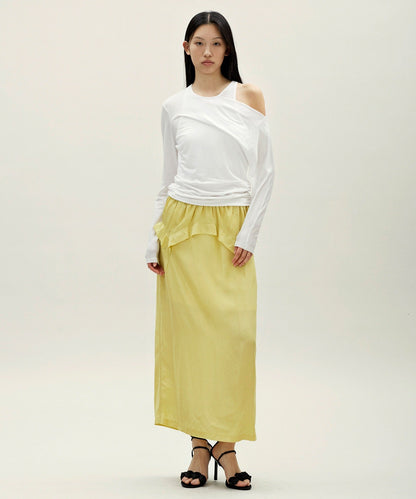 anggae/アンゲ PETAL OFF SHOULDER T-SHIRT カットソー