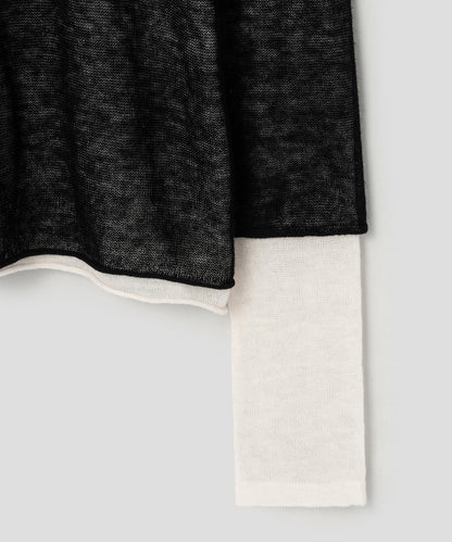 anggae/アンゲ LAYERED TWO TONE TURTLENECK タートルネックトップス