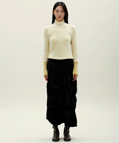 anggae/アンゲ LAYERED TWO TONE TURTLENECK タートルネックトップス