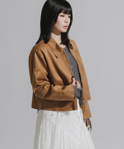 Chick / Faux Suede Full-Zip Blouson
