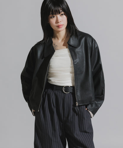 Chick / Faux Suede Full-Zip Blouson