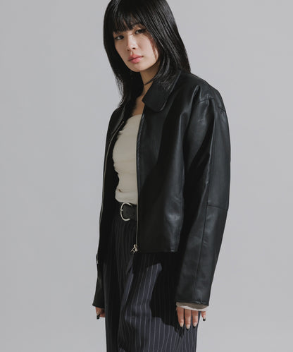 Chick / Faux Suede Full-Zip Blouson