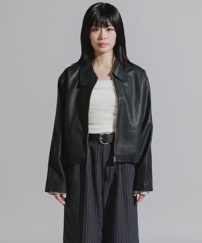 Chick / Faux Suede Full-Zip Blouson