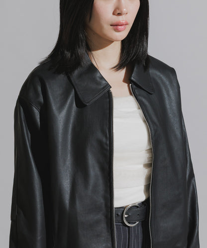 Chick / Faux Suede Full-Zip Blouson