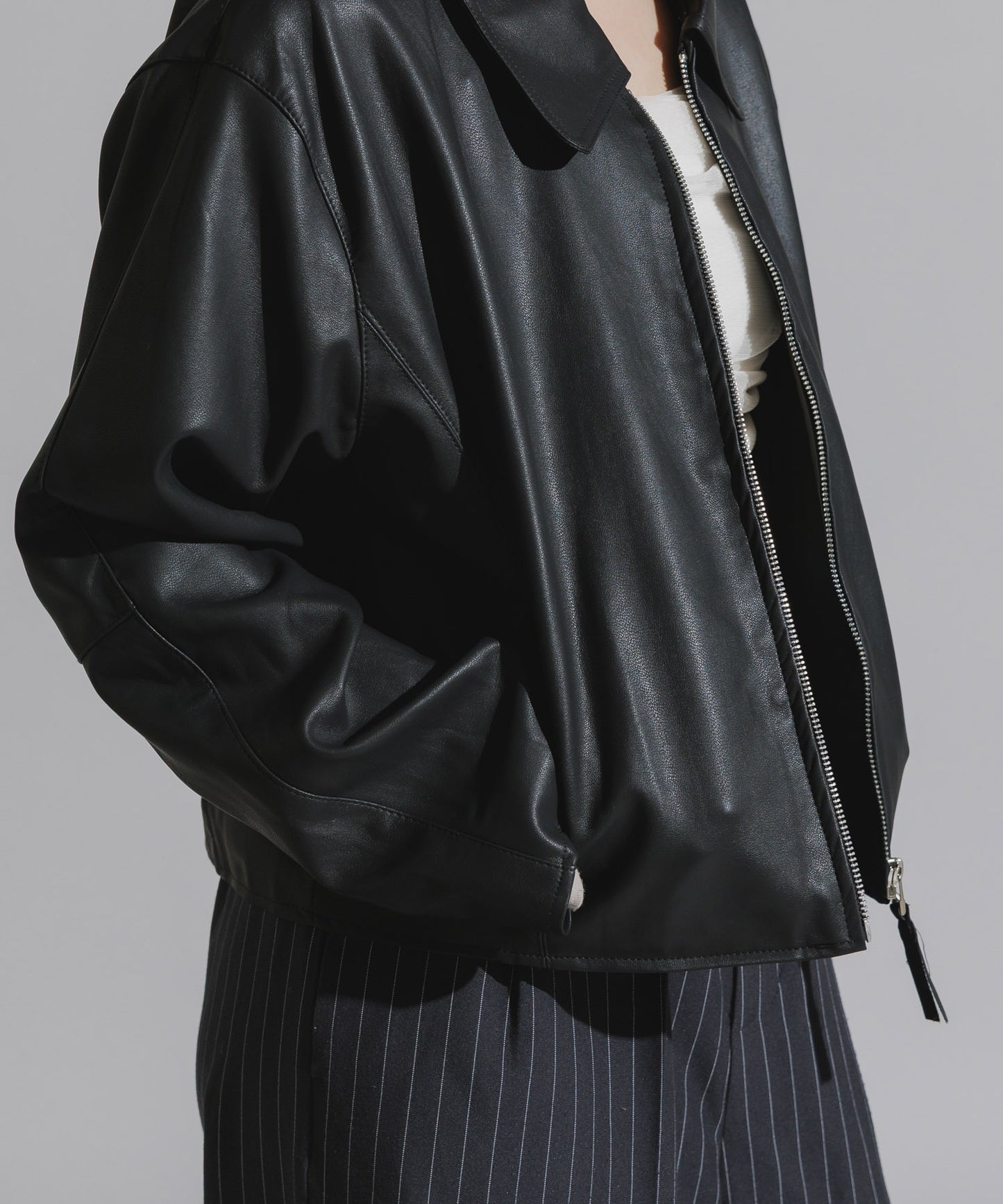 Chick / Faux Suede Full-Zip Blouson