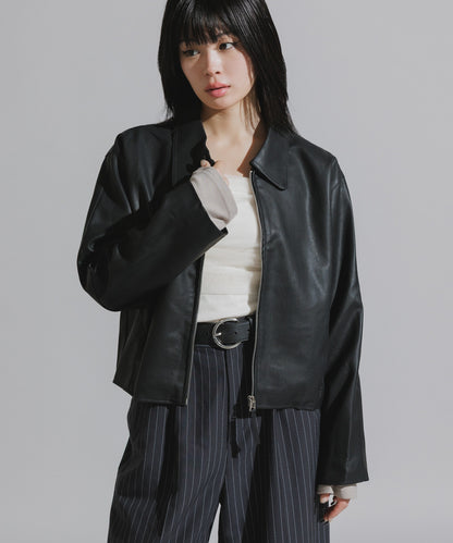Chick / Faux Suede Full-Zip Blouson