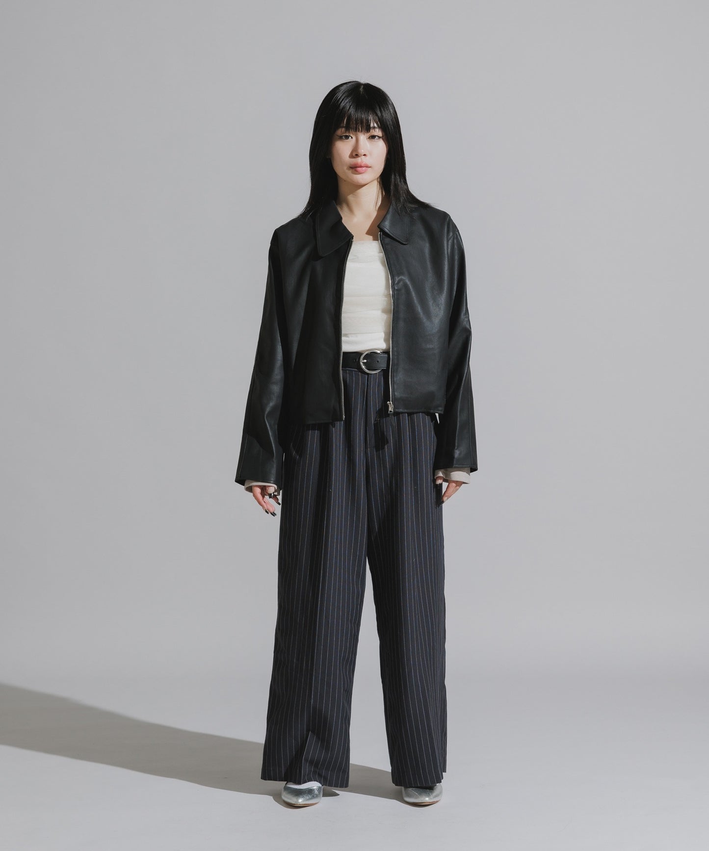 Chick / Faux Suede Full-Zip Blouson